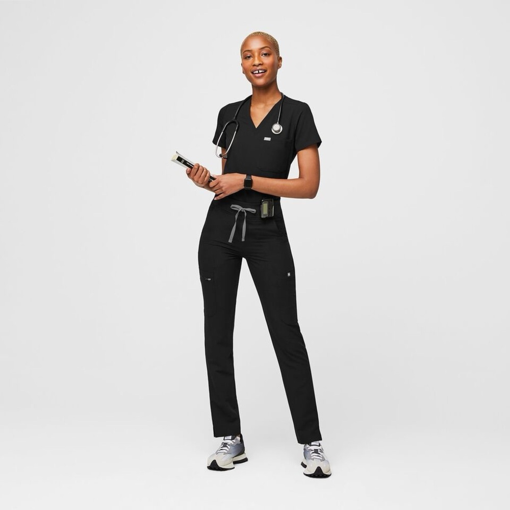 Figs- High Waisted Yola Skinny Scrub Pants